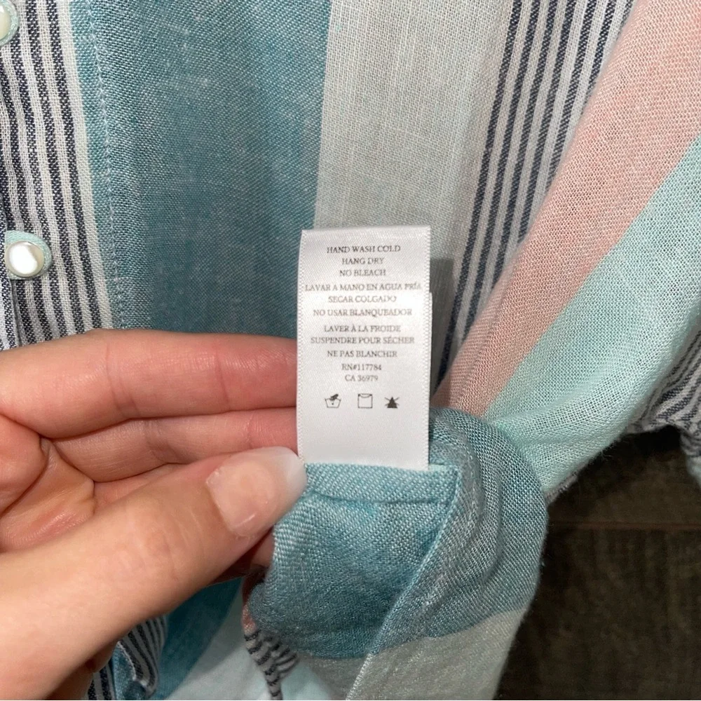 Rails Thea Striped Tie-front Shirt In Highland Stripe XS - Picture 7 of 8